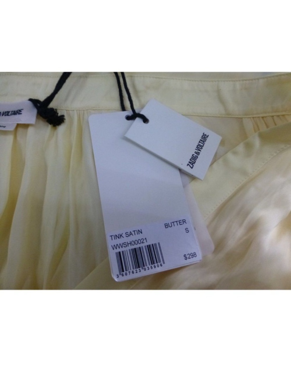 NWT Zadig & Voltaire Butter Tink Satin Blouse Medium - Picture 5 of 8